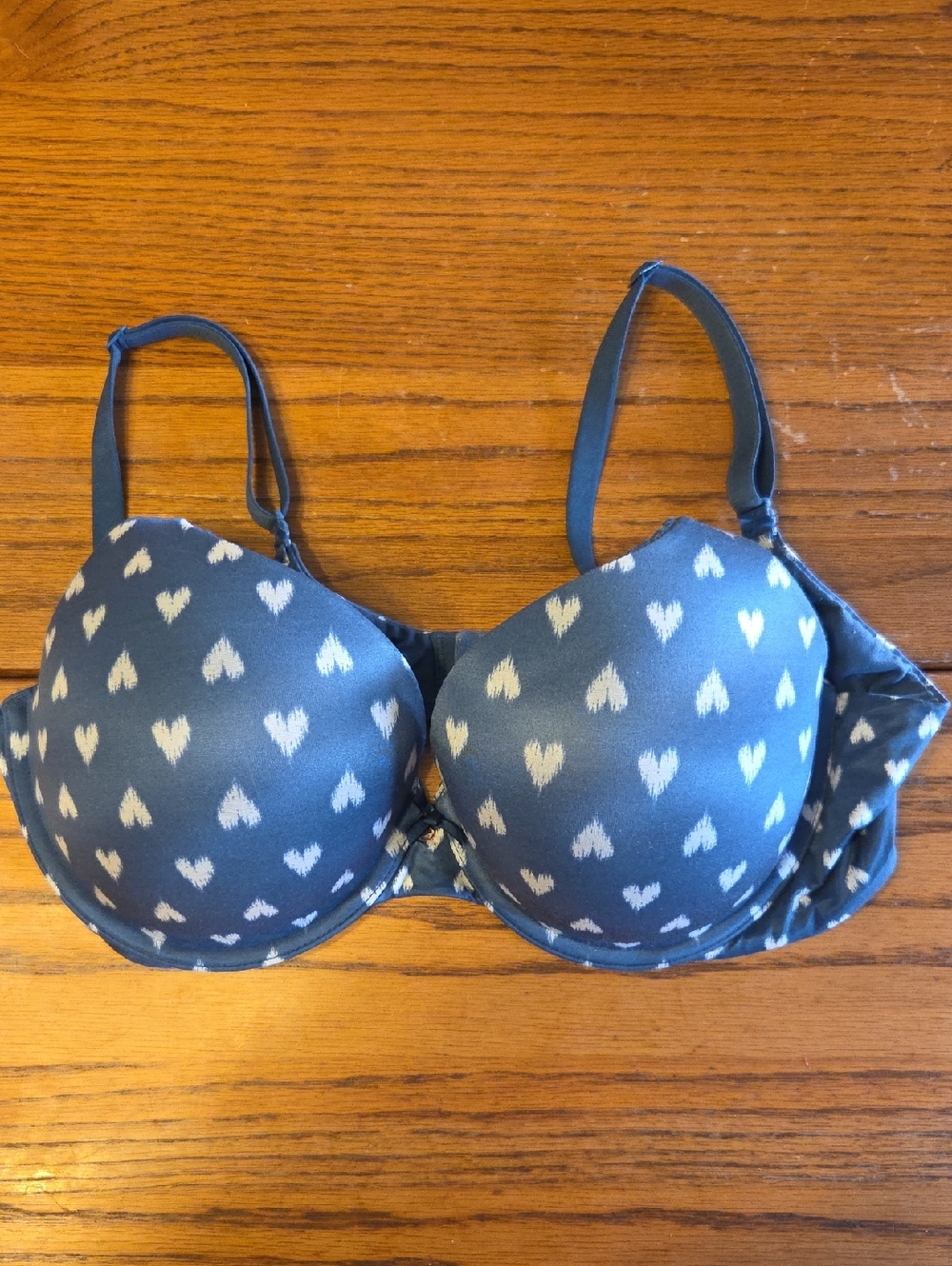 Victoria's Secret Blue Heart-Print T-Shirt Bra
